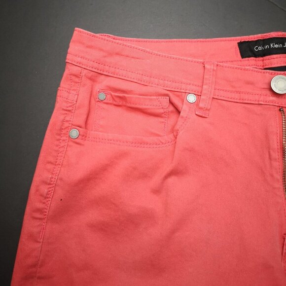 Calvin Klein Jeans Ladies Size 12 Salmon Color Casual Pants - Picture 8 of 12